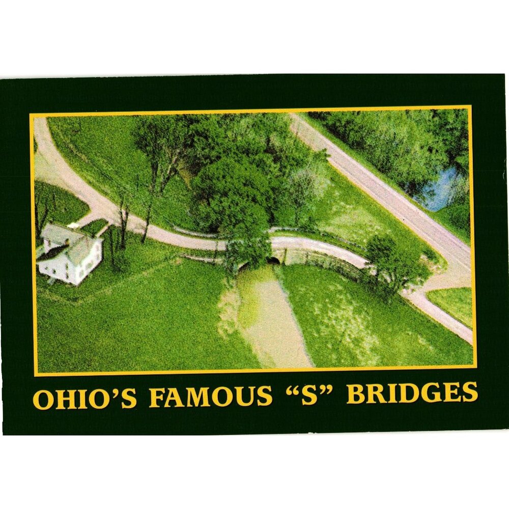 Ohios Famous S Bridges Postcard Southeastern Ohio Stone Arch Historic